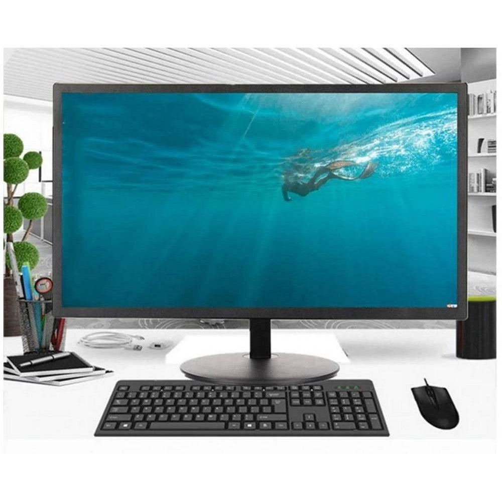 Trade Shop - Monitor 23.8" Pollici Desktop Display Slim Attacco Vga Hdmi Videosorveglianza Pc -