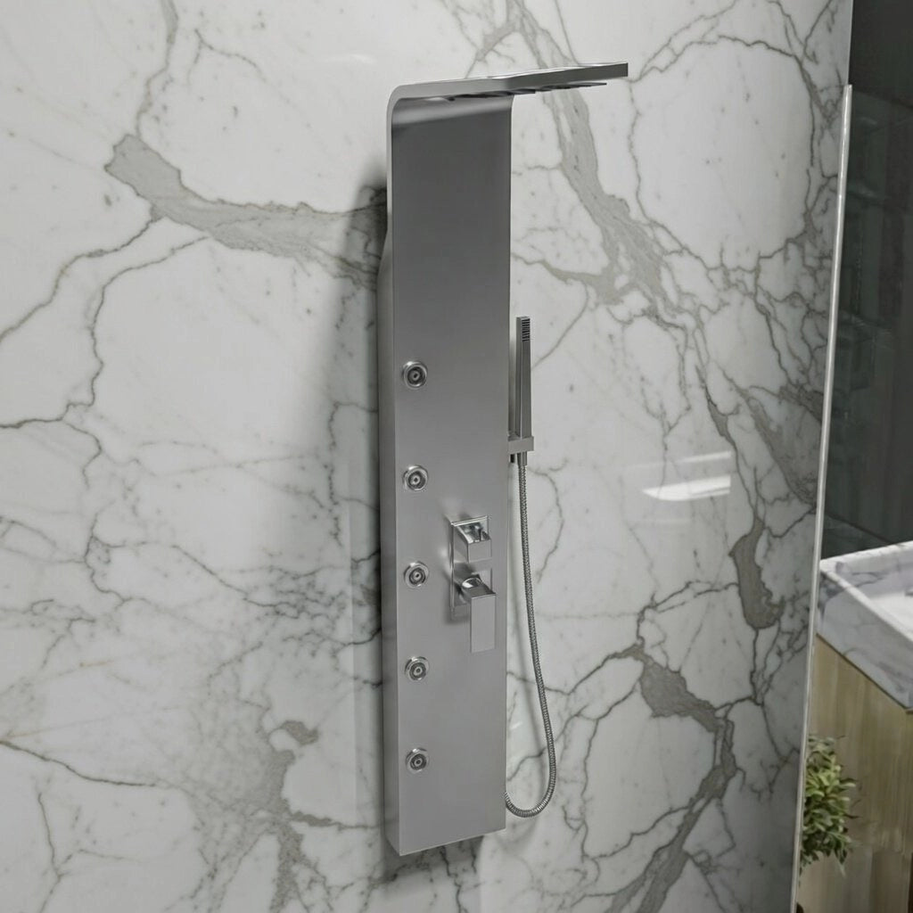 Colonna doccia pannello idromassaggio effetto cascata YH8123 NIZZA - Satinato