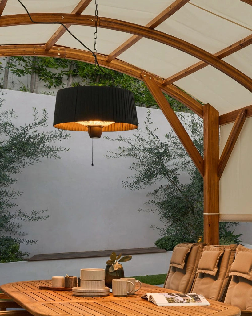 Stufa da esterno alogena elettrica nera per esterno giardino accessori da esterno