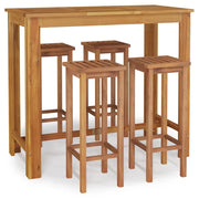 Set da pranzo da giardino 5 pezzi mobili da esterno legno massello di acacia 02_0013750