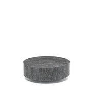 Tavolino Round 1 in Pietra Fossile Gray Stone con struttura in compensato marino - Design circolare ed elegante 85x85x28 cm