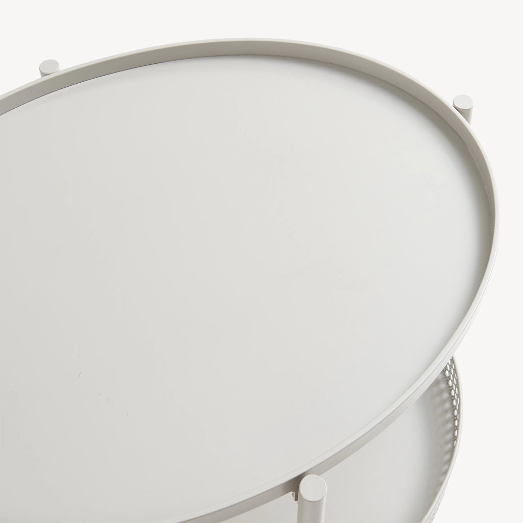 Tavolino da caffè Jäller con Doppio Ripiano e Bordi 66x51x44 cm Tortora [en.casa]