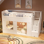 letto a castello legno bianco 95 x 251;5 cm