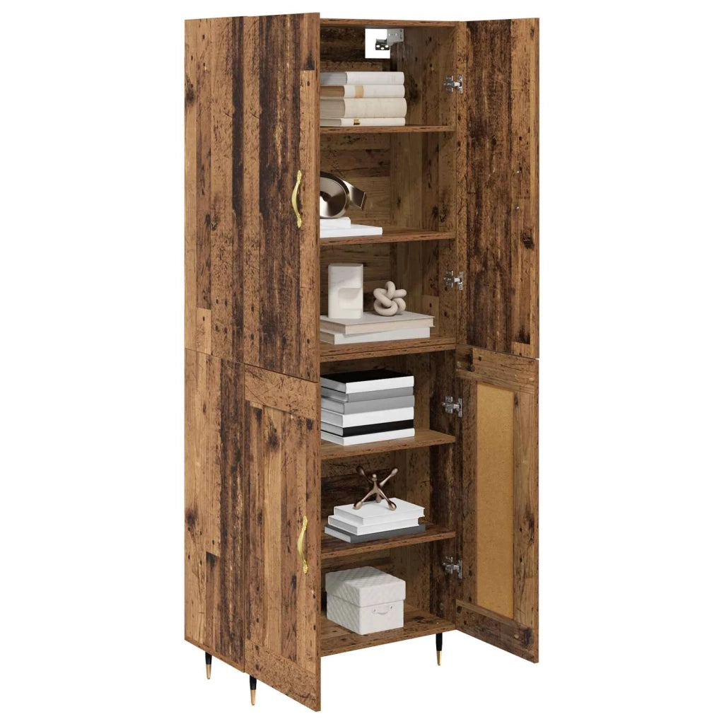 Credenza | Madia | Buffet da pranzo | Armadio da pranzo Legno vecchio 69,5 x 34 x 180 cm Legno multistrato