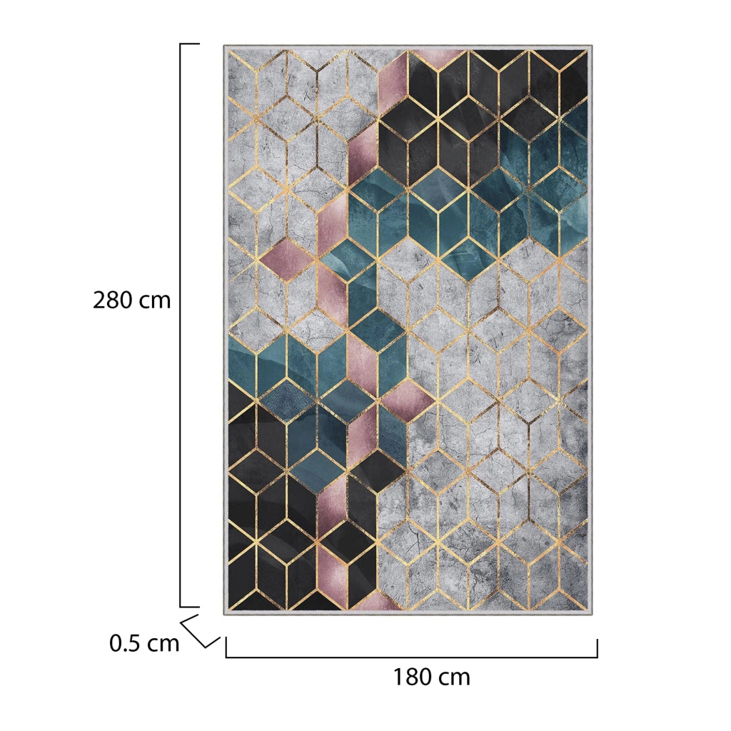 Sandusky, Tappeto Materiale Struttura in Tessuto, 280x180 cm Multicolore