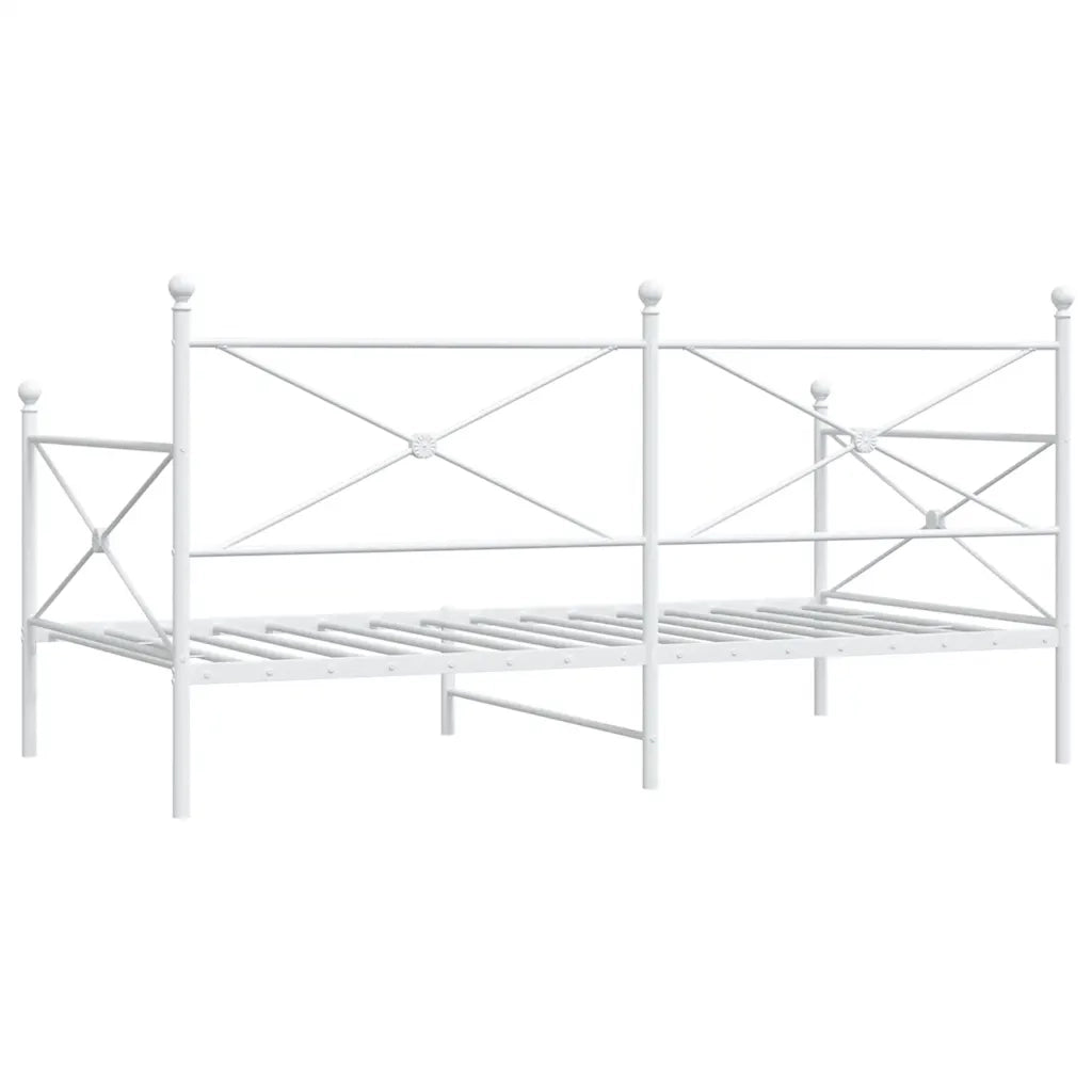 Dormeuse senza Materasso-Divano Letto-Struttura Letto Bianco 107x203 cm in Acciaio