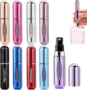 Mini flacone di profumo - 9 pezzi - 5 ml - riempibile - flacone di viaggio - spruzzatore di profumo - mini flacone riempibile - spruzzatore di profumo per la strada - flaconi vuoti con finestra - per viaggi, uscita, borse da mano