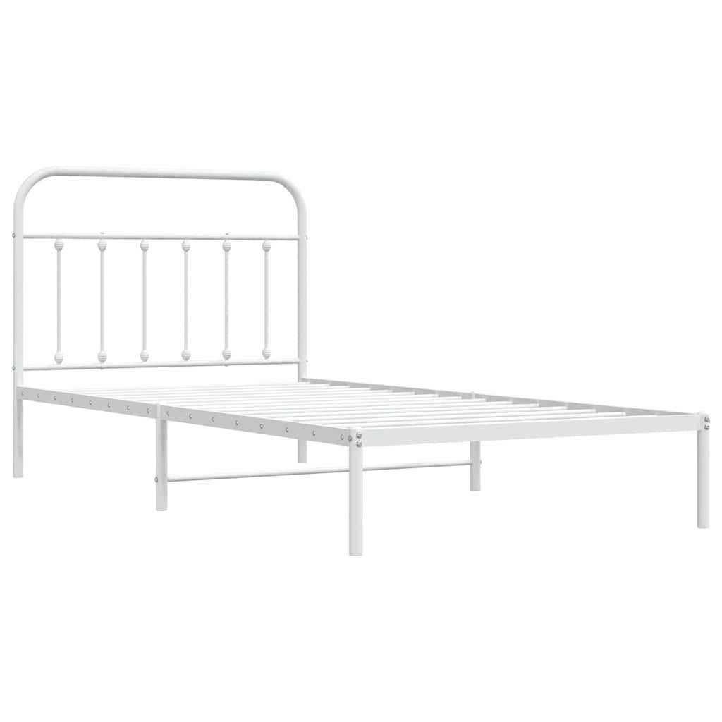 Giroletto con Testiera Metallo Bianco 107x203 cmcod mxl 129509