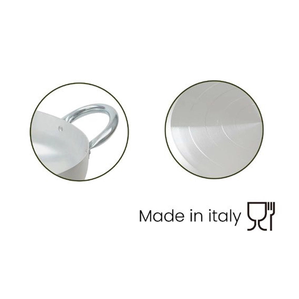Trade Shop - Tegame In Alluminio Pentola Con 2 Manici Metallo Da ø20 A 30 Cm Utensile Per Cucina -