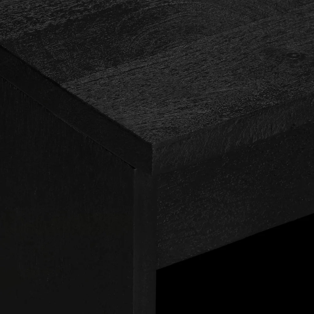 Credenza Nera 60x33x75 cm in Legno Multistrato
