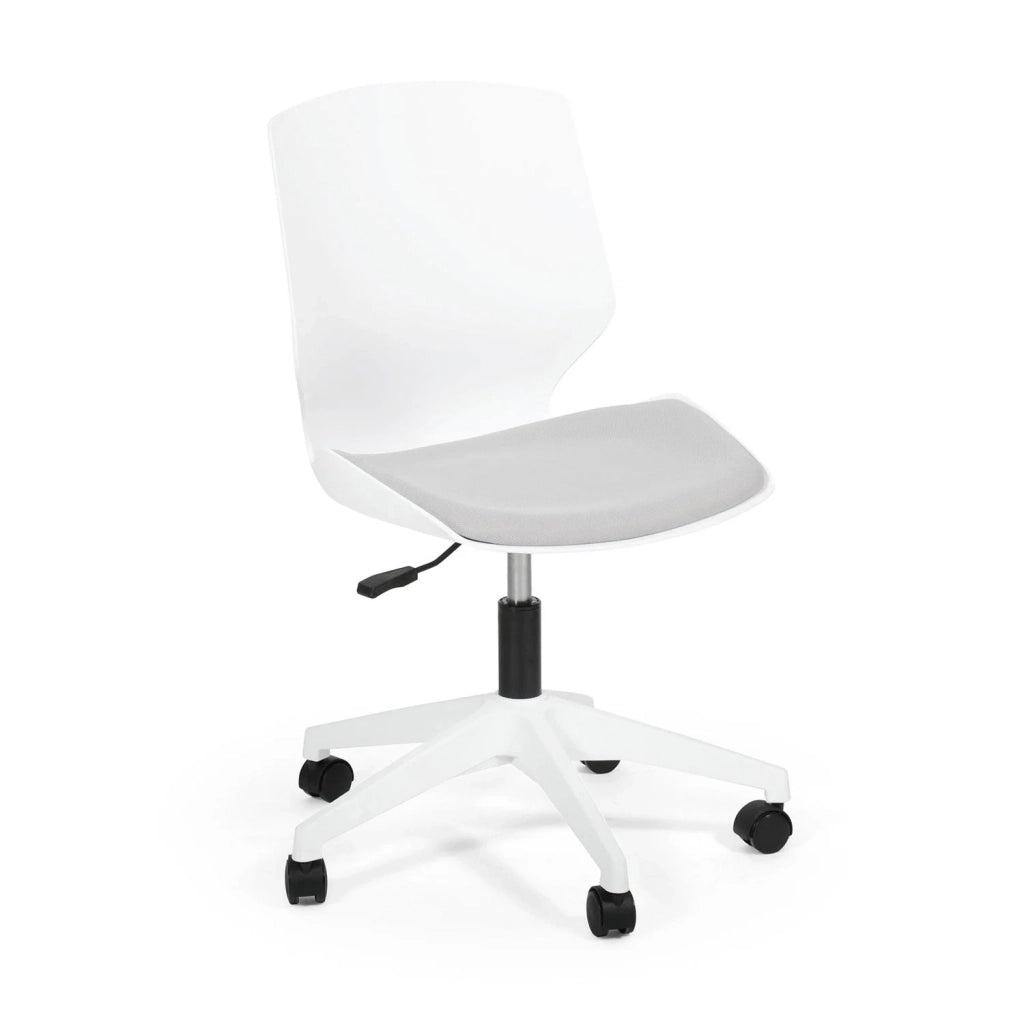LÚZETE - SEDIA DA UFFICIO LAWRENCE CON ROTELLE BIANCO