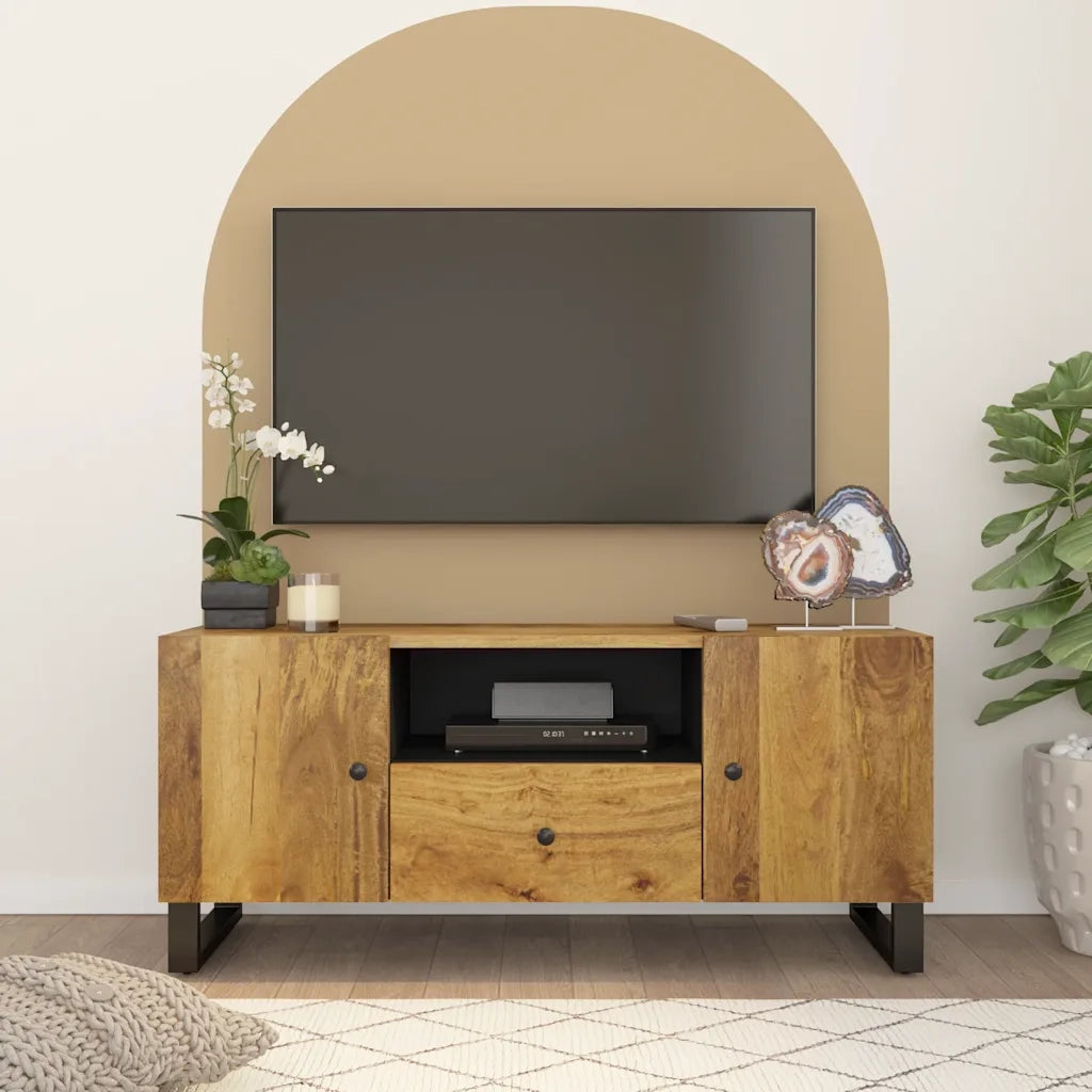Mobile TV | Armadietto TV | Mobile Porta TV 105x33,5x46cm Legno Massello Mango Legno Multistrato