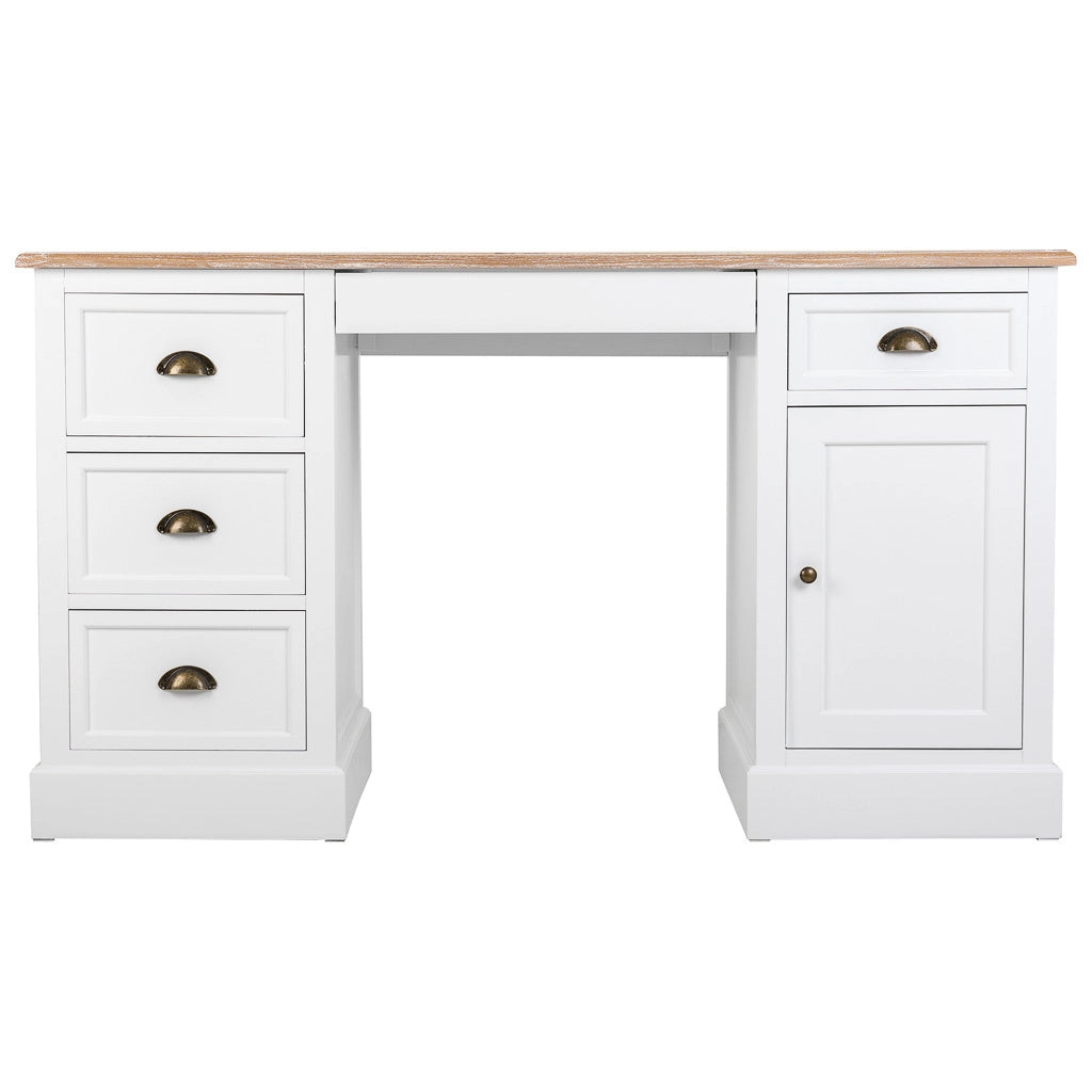 Tavolo scrivania in legno bianco 140x60x78,5h
