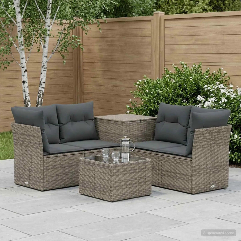 Set di divani 6 pz Grigio e Grigio Scuro 3447352