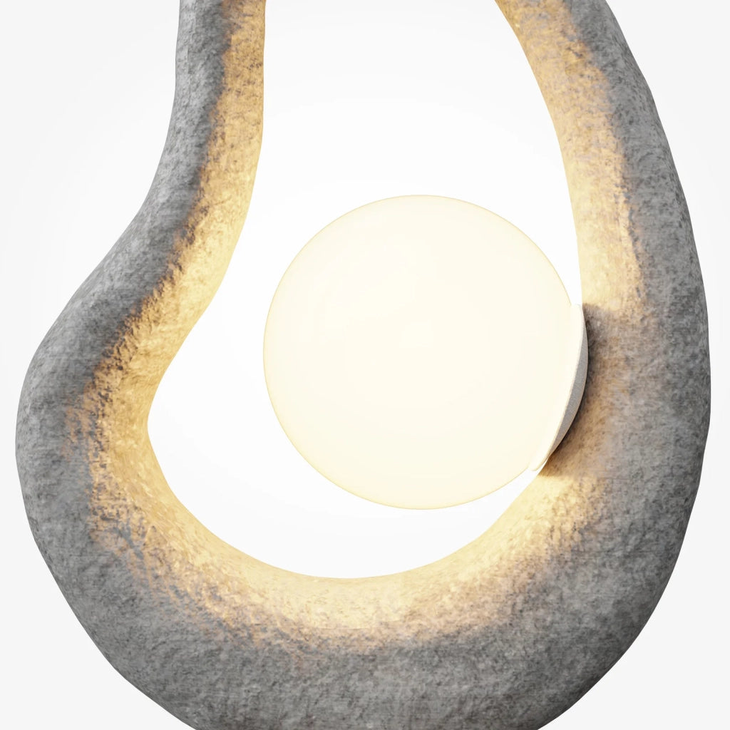 Maytoni Lampada da tavolo contemporanea Opus 1 luce G9 grigio poliresina diffusore vetro