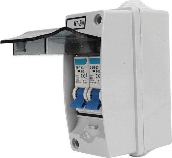 Dispositivo di Interruzione del Flusso Elettrico Miniatore - 2 Poli - Materiale Plastico Resistente al Calore - 230V - Alta Capacità di Interruzione - Per Distribuzione Elettrica - Modello 63