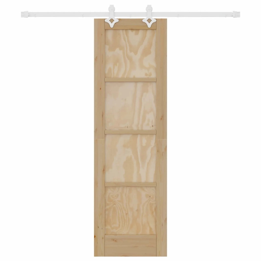 Porta scorrevole Naturale e Bianco 61 x 198,5 cm