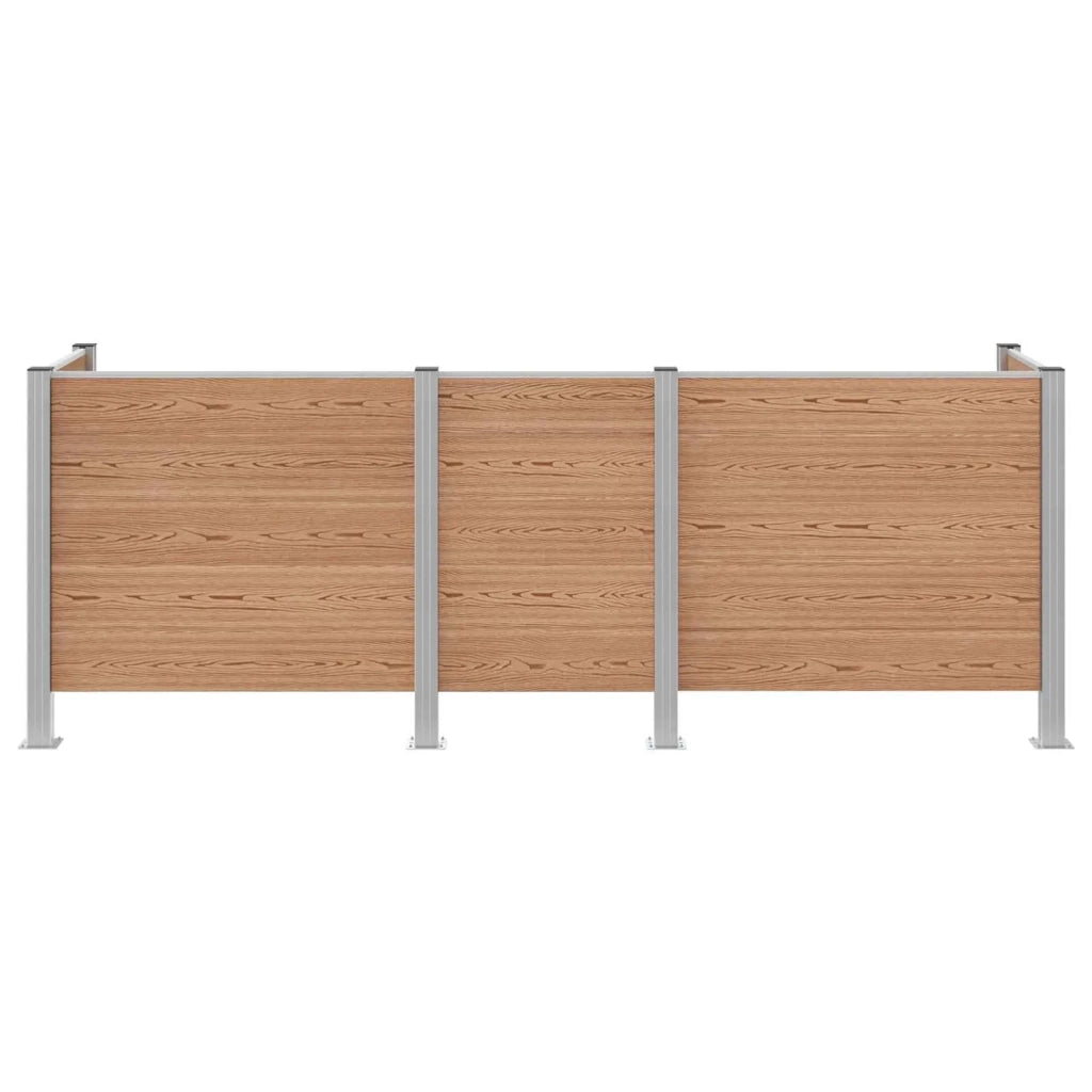 Recinzione Contenitore per Rifiuti Marrone 315 x 85 x 115 cm