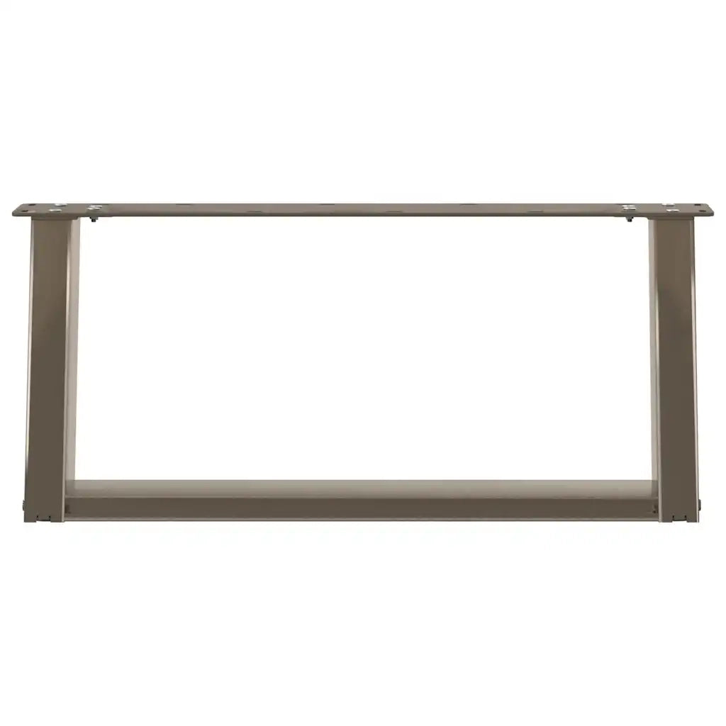 Gambe per Tavolino da Caffè a Forma di U 2 pz Acciaio Naturale 70x(30-31) cm Acciaio