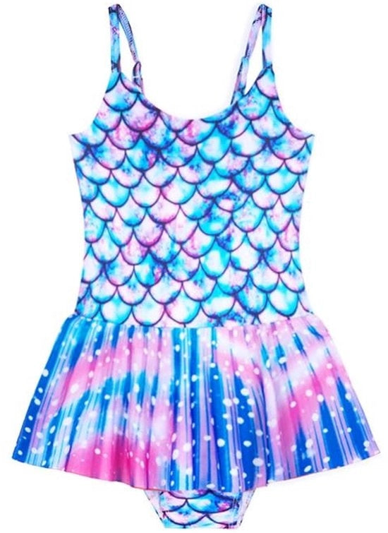 Costumi da bagno per bambine con modello di cerniera - abbigliamento da bagno per bambine - cinturini comodi - tessuto morbido - confezione aderente - stile fiabesco