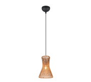 Lampada a sospensione, fibre naturali, D 20 cm, Bijou