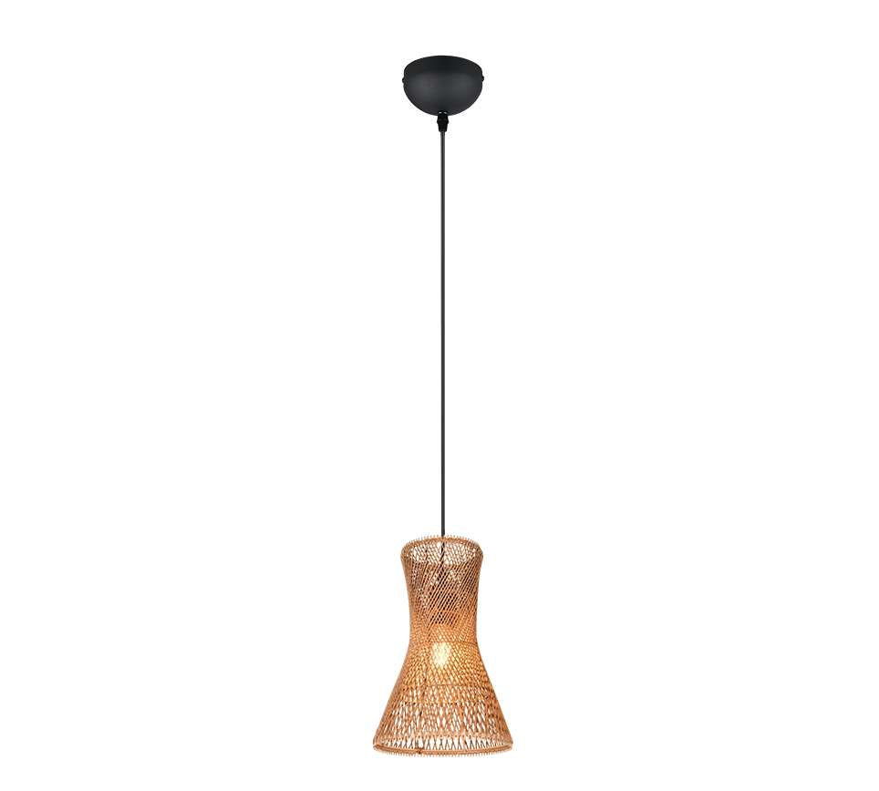 Lampada a sospensione, fibre naturali, D 20 cm, Bijou
