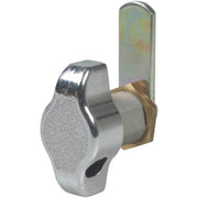 SERRATURA + POMO LUCCHETTABILE LEVA DRITTA 153 - ACCIAIO CROMATO F.MM 18,6 L.MM 20- 5 pezzi
