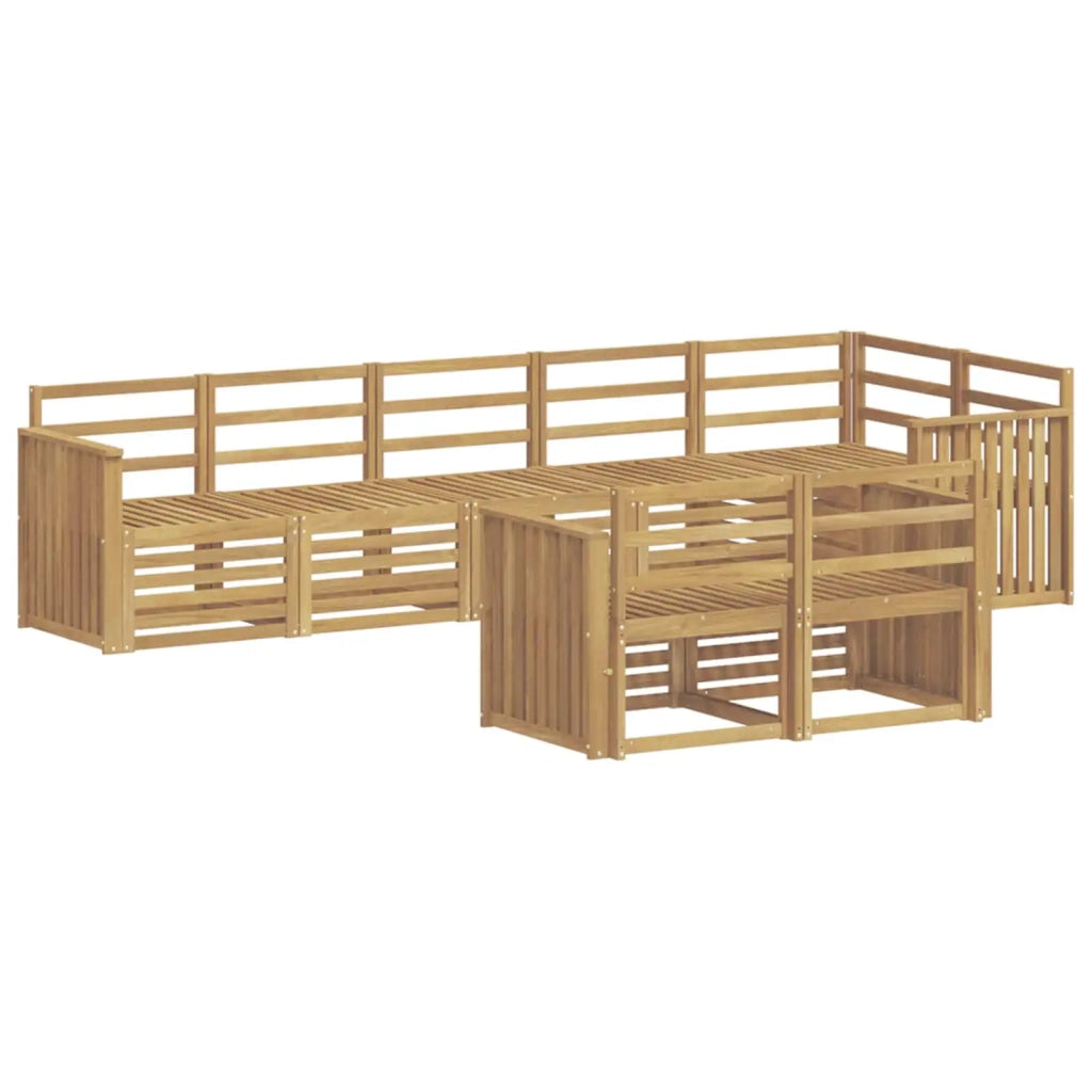 Set di divani da esterno 8 pcs Bianco 306 x 128,5 x 73 cm 3392029