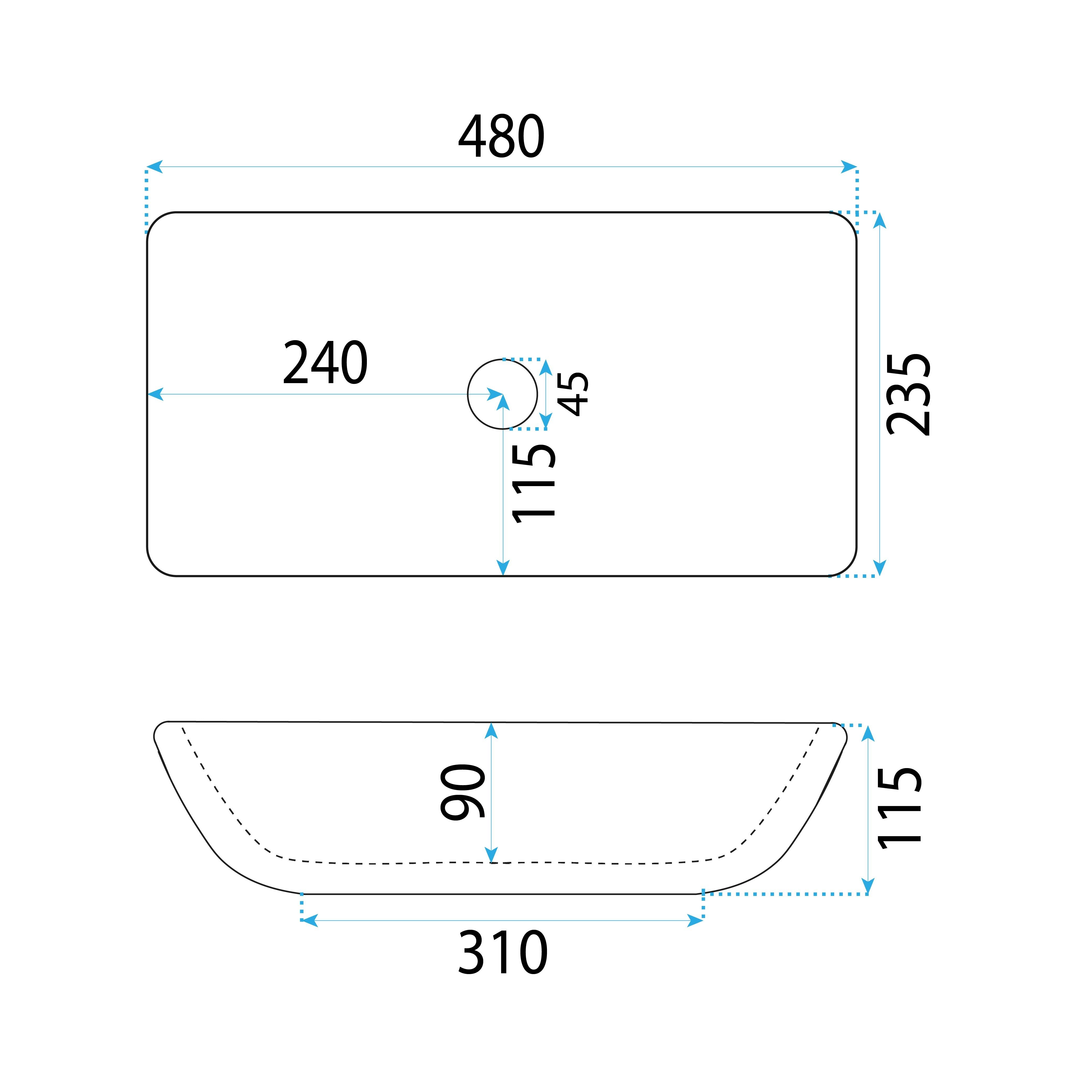 Lavabo Da Appoggio In Ceramica Rea Maria