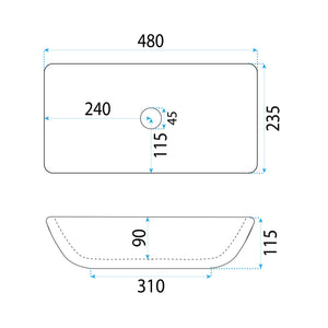 Lavabo Da Appoggio In Ceramica Rea Maria