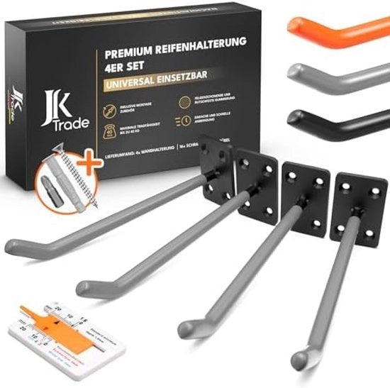 Set di 4 chiodi per sostegno pneumatici - Disegno robusto con superficie antiscivolo