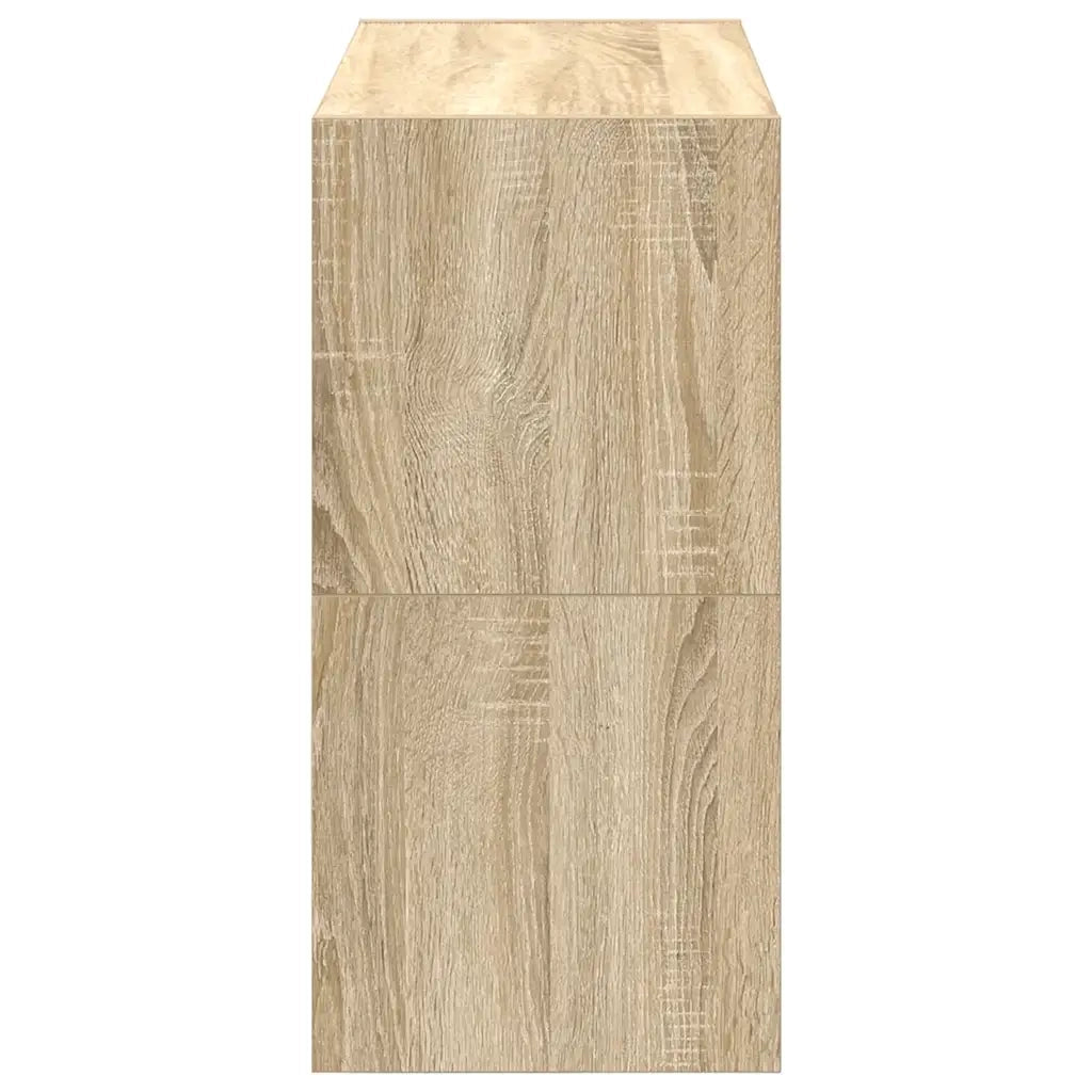 Scarpiere 2 pz Impilabili-Set di 2 Scaffale per scarpe Rovere Sonoma 60x30x30,5 cm