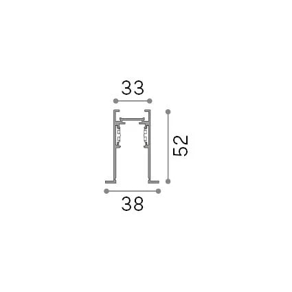 Binario EGO On Off 2000 Mm Dimmerabile Nero Alluminio Ideal Lux