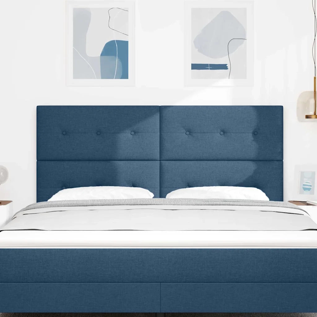 Testiera regolabile in altezza con testiera Blu 180 cm Tessuto 3337853