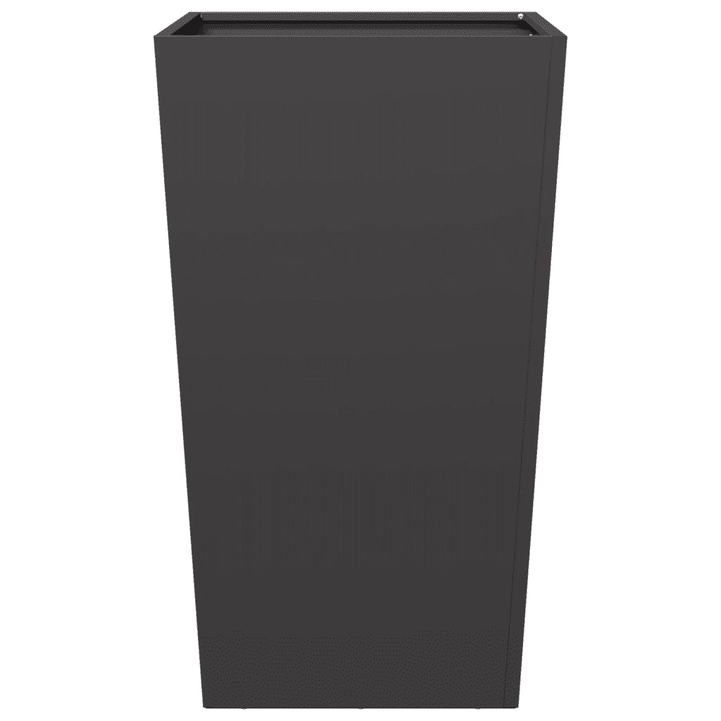 Fioriere da Giardino 2 pz Nere 45x45x75 cm in Acciaio