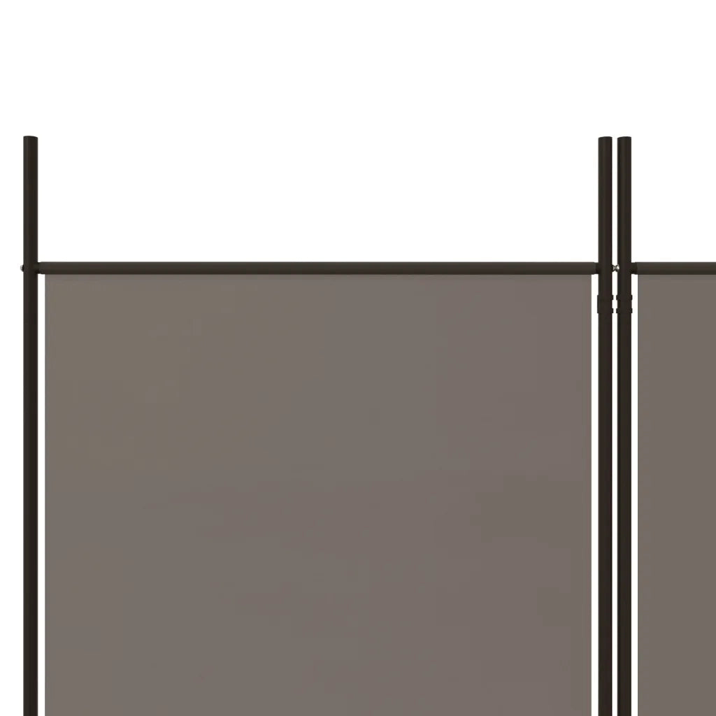 Divisorio a 3 Pannelli Antracite 150x220 cm in Tessuto 350196