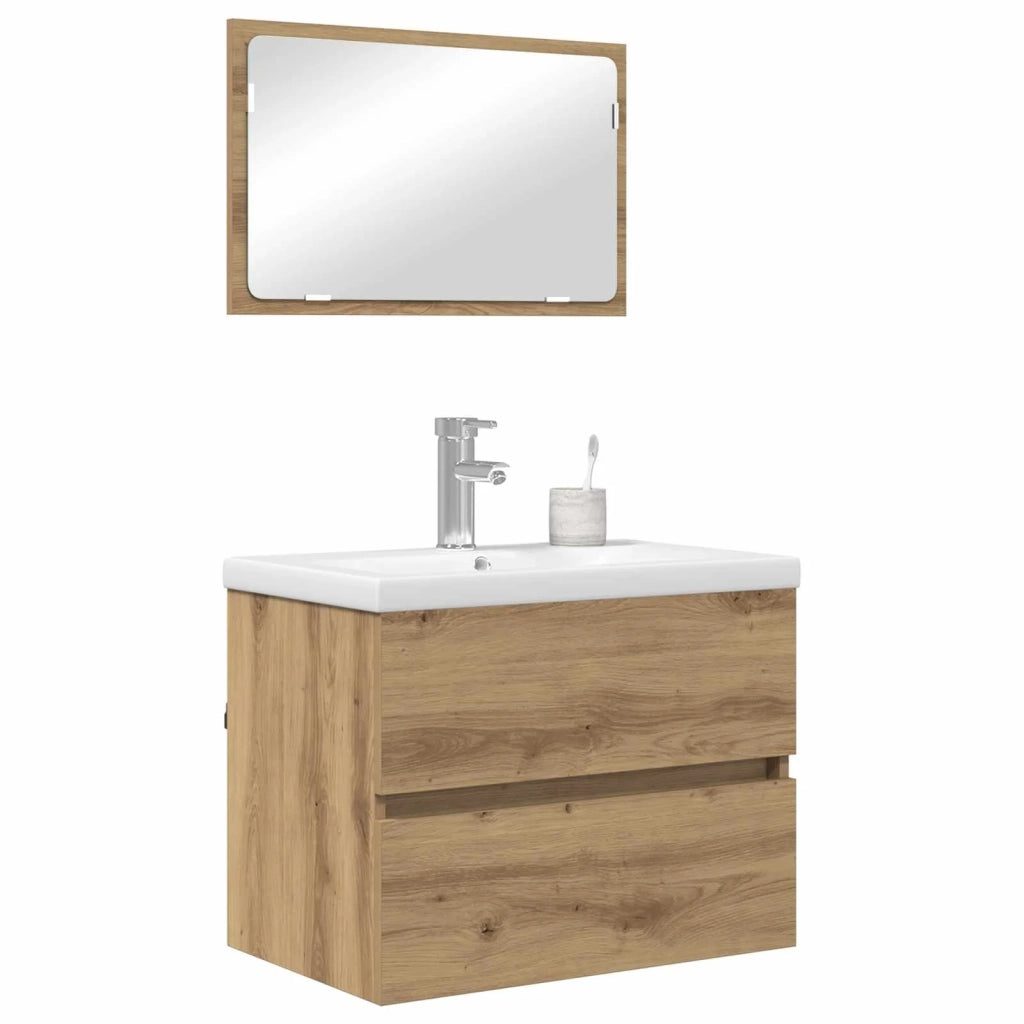 Set di mobili per il bagno 3 pcs Rovere artigianale