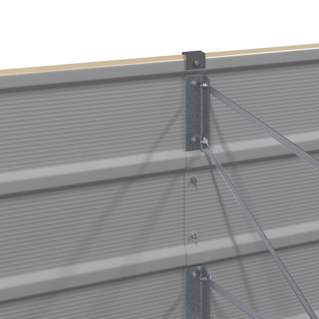 Fioriera moderna 480 x 80 x 45 cm per interni/esterni design industriale acciaio avorio 02_0059152