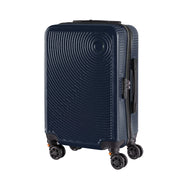 Trolley Bagaglio Mano Rigido 54x33x22 Piccolo Ultraleggero Valigia In Abs Con 4 Ruote Rimovibili Manico Chiusura Di Sicurezza Per Compagnie Low Cost Economy Zaino Da Viaggio Blu Navy