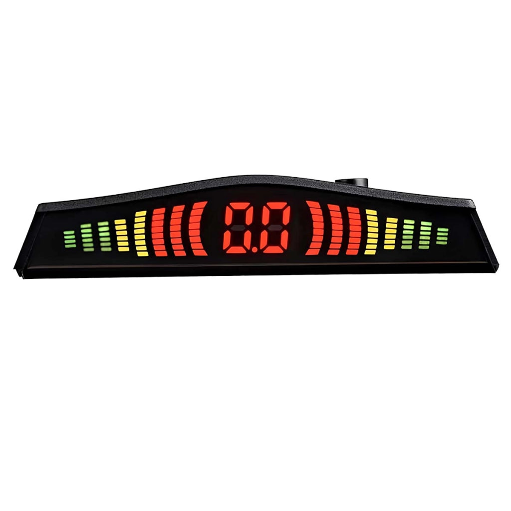 Sistema di sensori di parcheggio 8 sensori con display LED e allarme sonoro Nero Avizar
