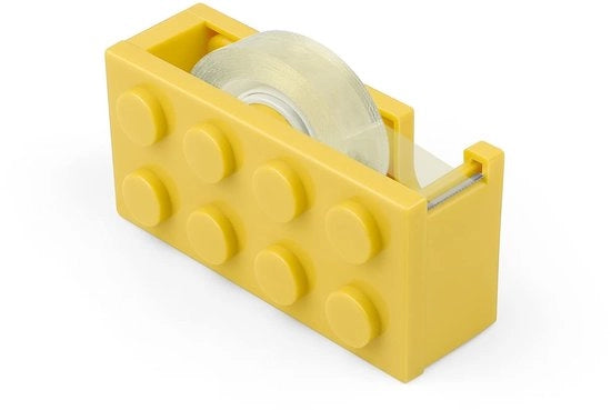 Dispensatore di Adesivo Giallo - Dispensatore di Adesivo - Taglio Rapido - Portatile - Polipropilene - Forma Unica - Supporto per Adesivo