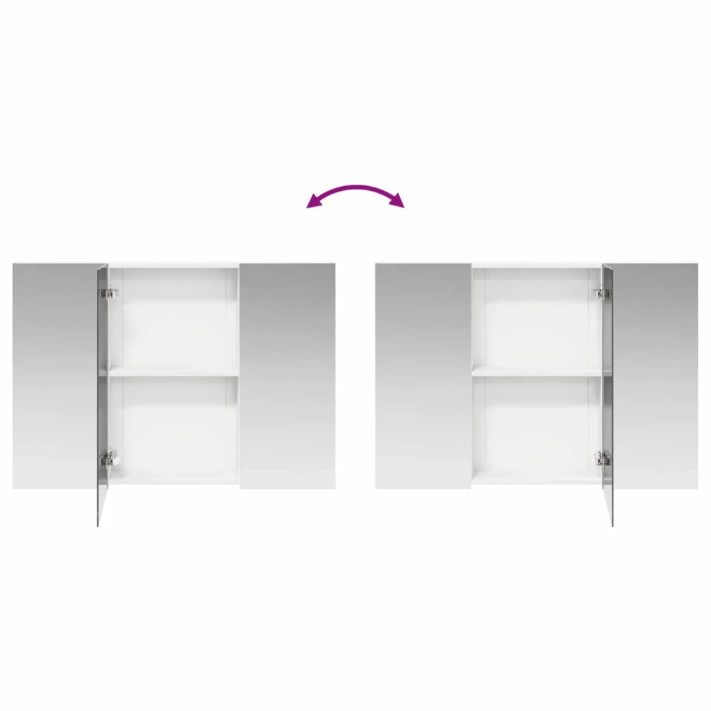 Mobiletto per specchio da bagno Bianco 100 x 14,5 x 70 cm