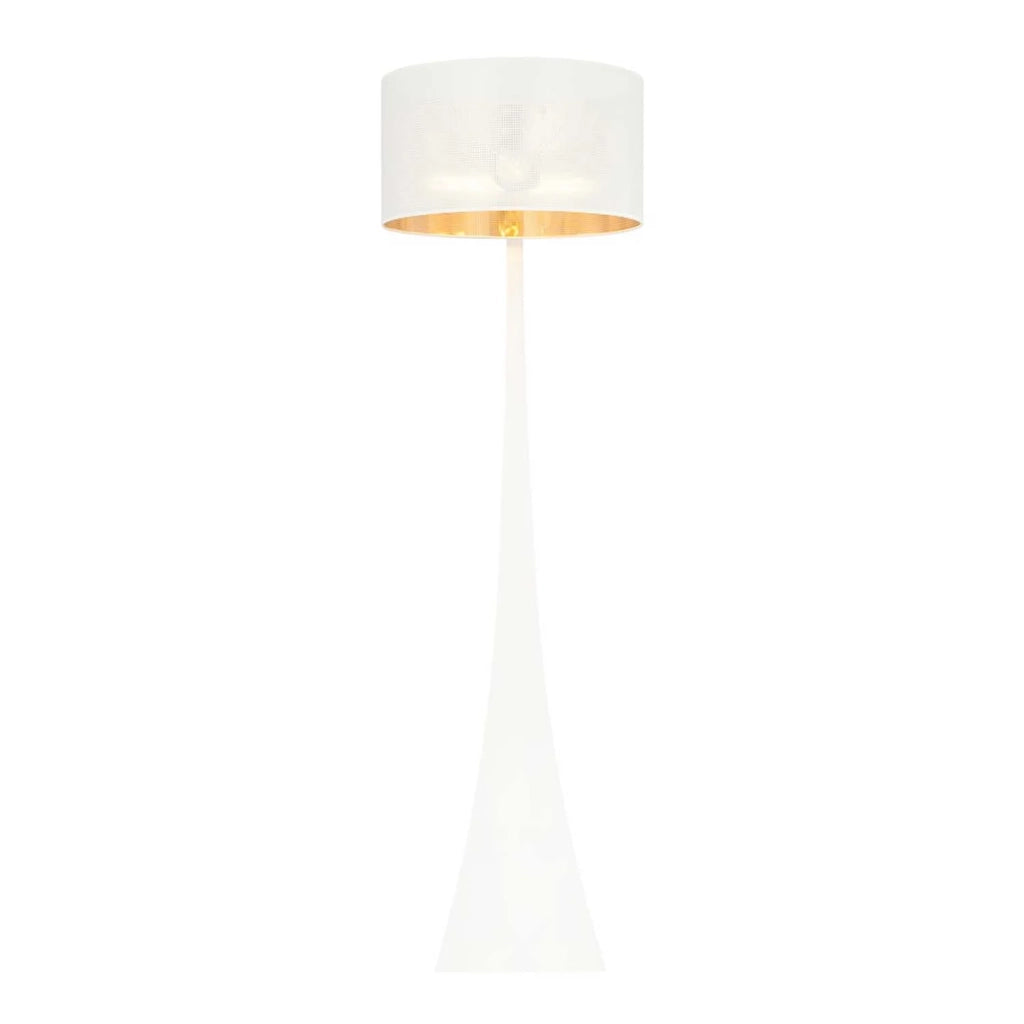 Piantana Contemporaneo Indra Acciaio Nero Bianco 1 Luce E27 Ip20