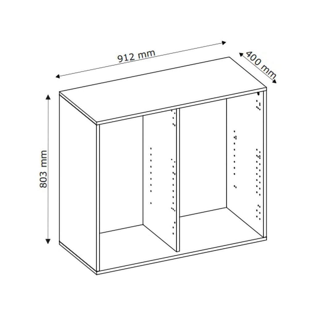 Madia Lemihapa, Credenza 3 Cassetti, 91x40x98h cm Nero Antracite
