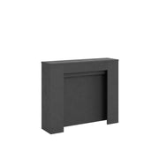 Consolle allungabile 90x25/211 cm Kiba - Antracite Spatolato