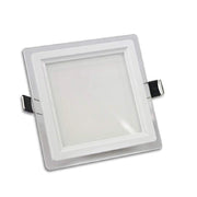 Trade Shop - Pannello Led Slim Incasso Bordo Vetro Quadrato 9w Luce 6500k 3000k 4000k P-94eq -