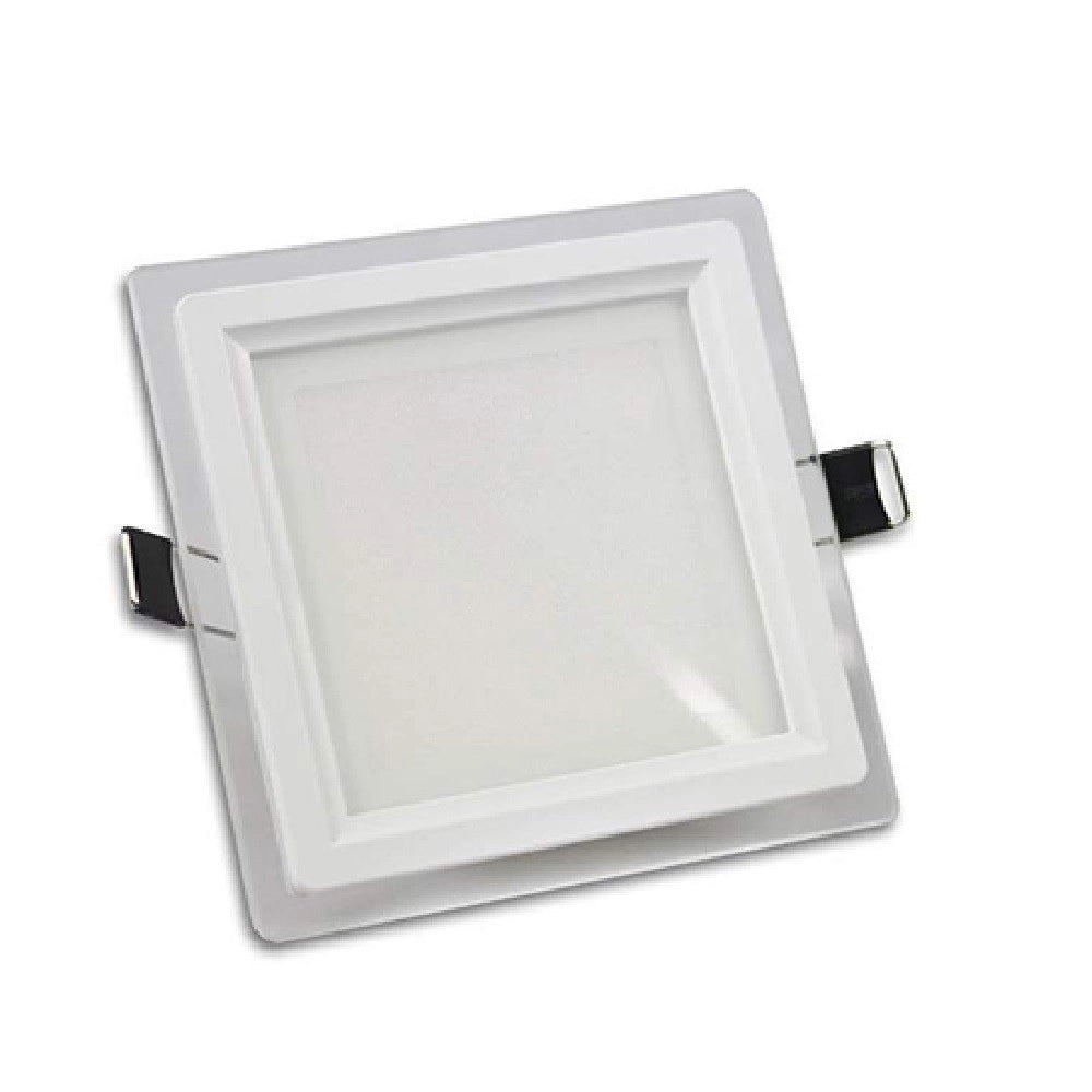 Trade Shop - Pannello Led Slim Incasso Bordo Vetro Quadrato 9w Luce 6500k 3000k 4000k P-94eq -