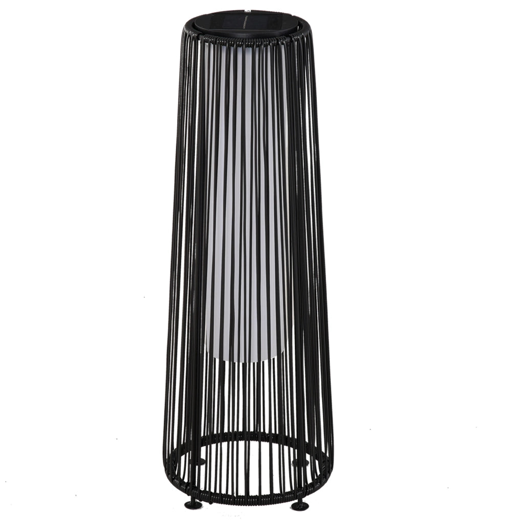 Lampada da giardino LED ¨C zephmum ¨C nero, resina, ?21.5x61H cm