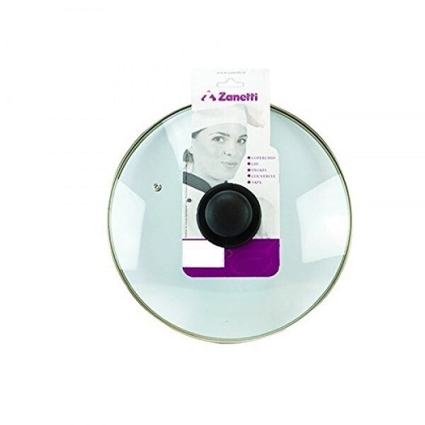 Coperchio per Pentole e Padelle in vetro bordo in Acciaio Zanetti 24 cm