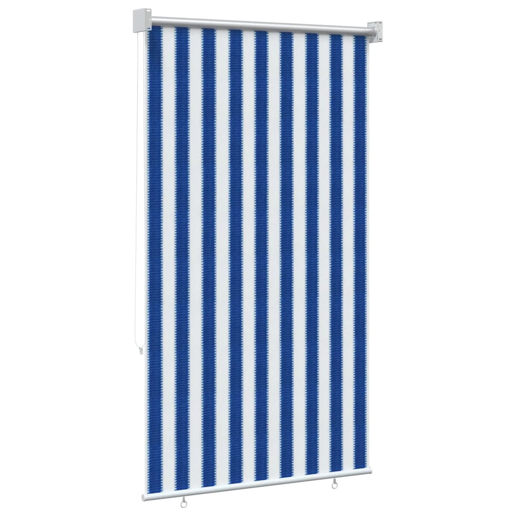 Tenda a Rullo Esterno Blocco UV 90% Strisce Blu e Bianche HDPE 42035962